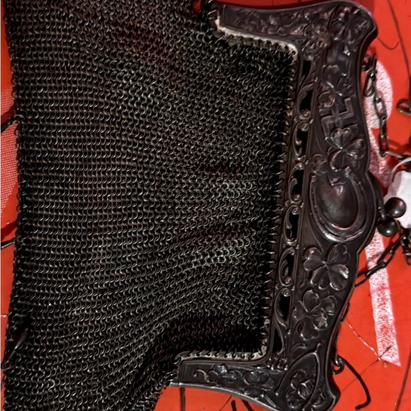 Vintage /Antique lucky charms Chanmal Metal Mesh Clutch